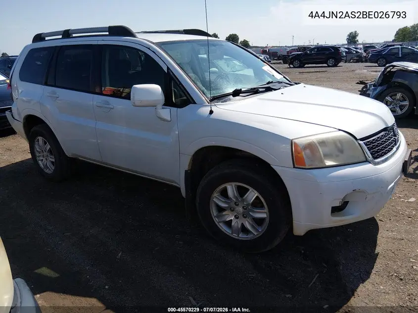 2011 Mitsubishi Endeavor VIN: 4A4JN2AS2BE026793 Lot: 45570229