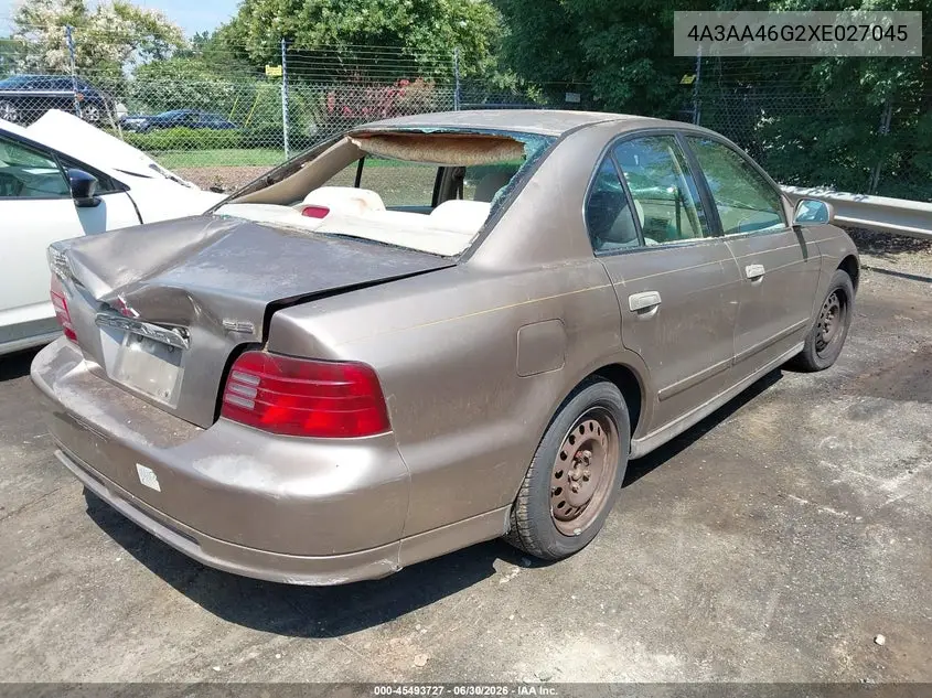 1999 Mitsubishi Galant Es VIN: 4A3AA46G2XE027045 Lot: 45493727