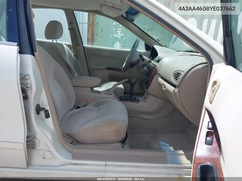2000 Mitsubishi Galant Es VIN: 4A3AA46G8YE037662 Lot: 45320312