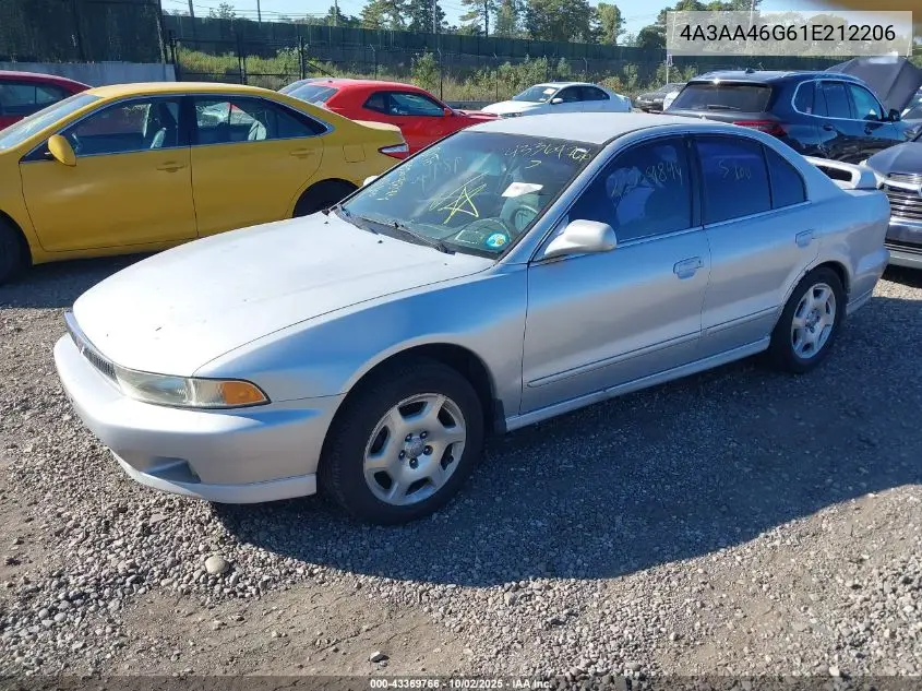 2001 Mitsubishi Galant Es VIN: 4A3AA46G61E212206 Lot: 43369766