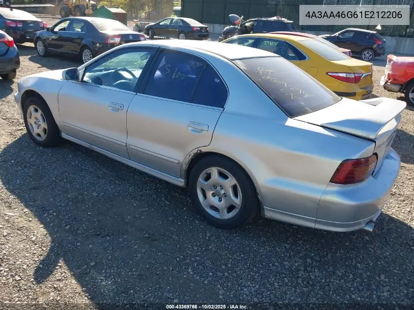 2001 Mitsubishi Galant Es VIN: 4A3AA46G61E212206 Lot: 43369766