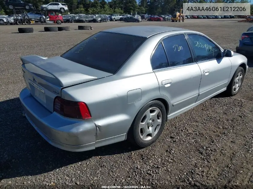 2001 Mitsubishi Galant Es VIN: 4A3AA46G61E212206 Lot: 43369766