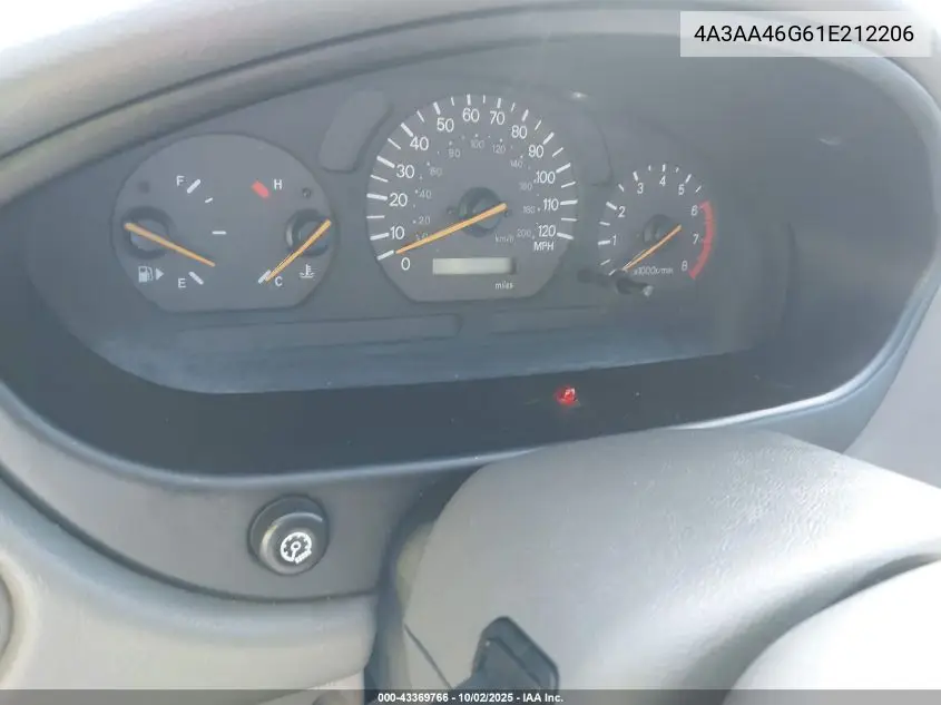 2001 Mitsubishi Galant Es VIN: 4A3AA46G61E212206 Lot: 43369766