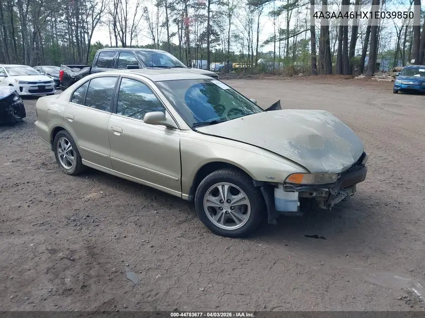 2001 Mitsubishi Galant Es V6/Gtz VIN: 4A3AA46HX1E039850 Lot: 44783677