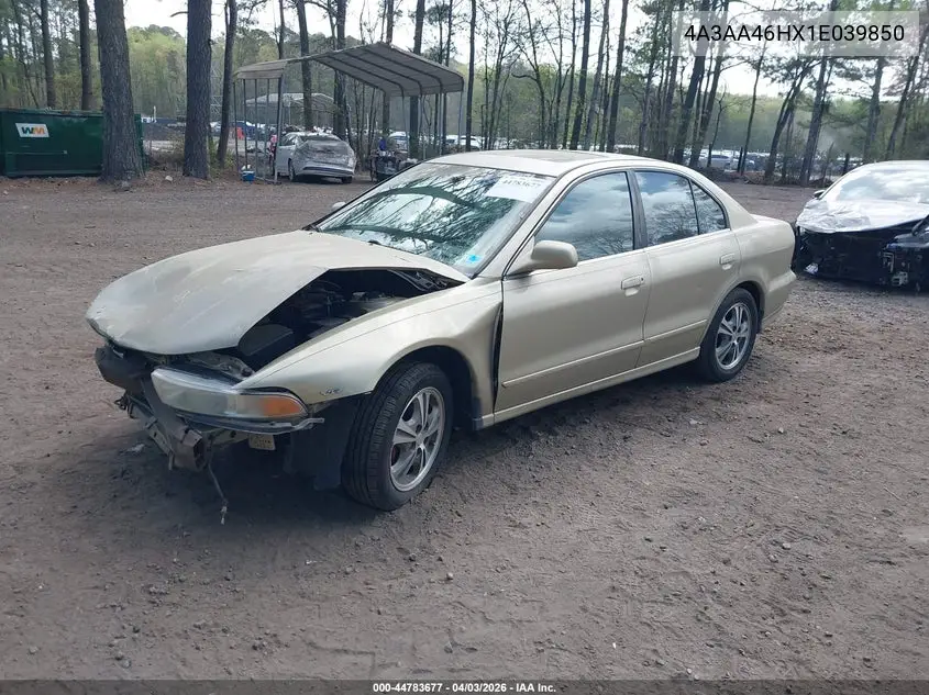 2001 Mitsubishi Galant Es V6/Gtz VIN: 4A3AA46HX1E039850 Lot: 44783677
