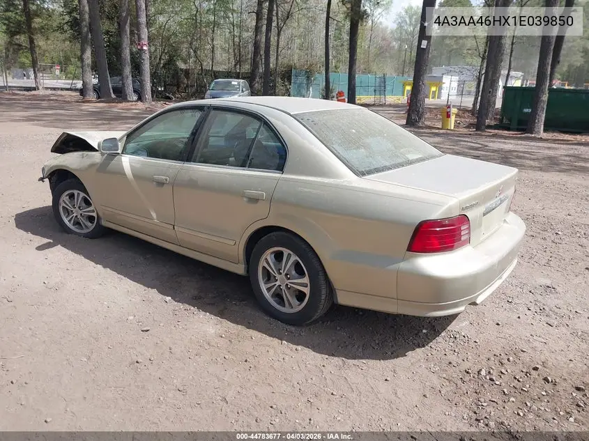 2001 Mitsubishi Galant Es V6/Gtz VIN: 4A3AA46HX1E039850 Lot: 44783677