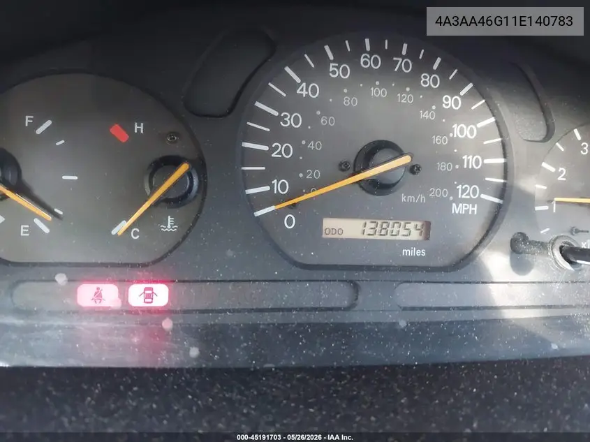 2001 Mitsubishi Galant Es VIN: 4A3AA46G11E140783 Lot: 45191703