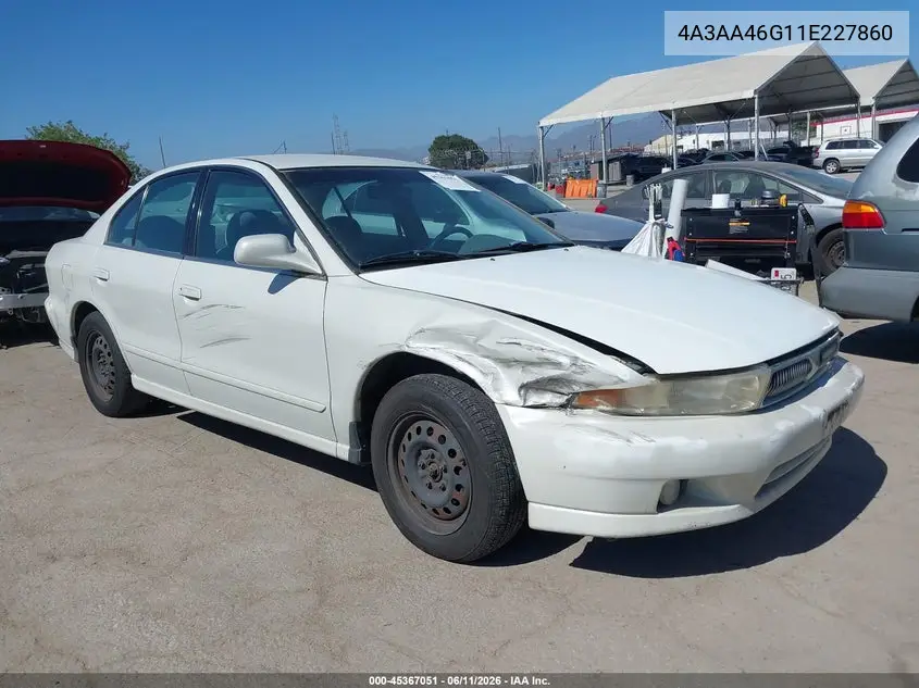 2001 Mitsubishi Galant Es VIN: 4A3AA46G11E227860 Lot: 45367051