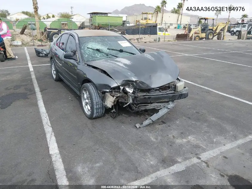 2003 Mitsubishi Galant De VIN: 4A3AA36G53E184976 Lot: 44362843