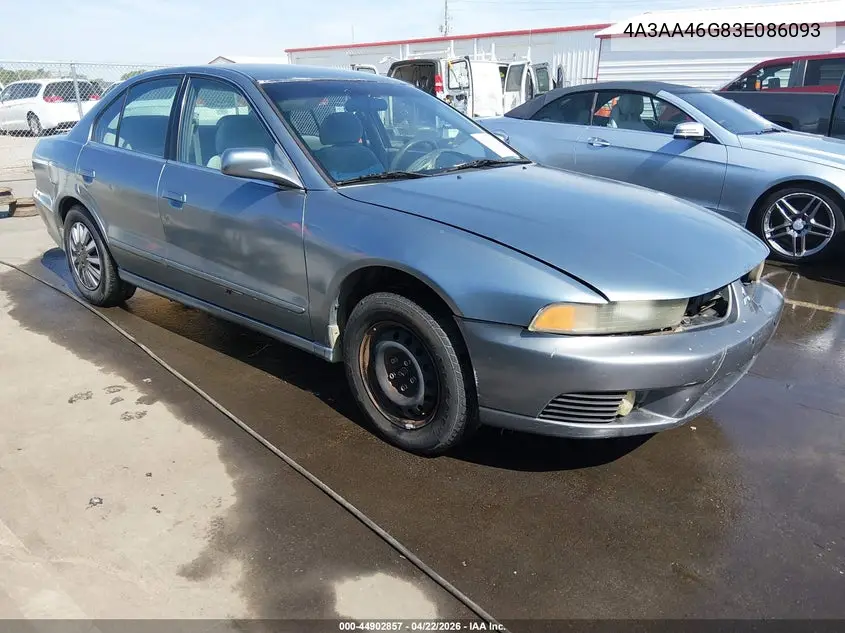 2003 Mitsubishi Galant Es/Ls VIN: 4A3AA46G83E086093 Lot: 44902857