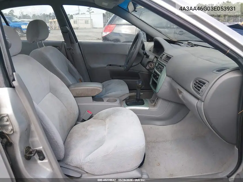 2003 Mitsubishi Galant Es/Ls VIN: 4A3AA46G03E053931 Lot: 45239642