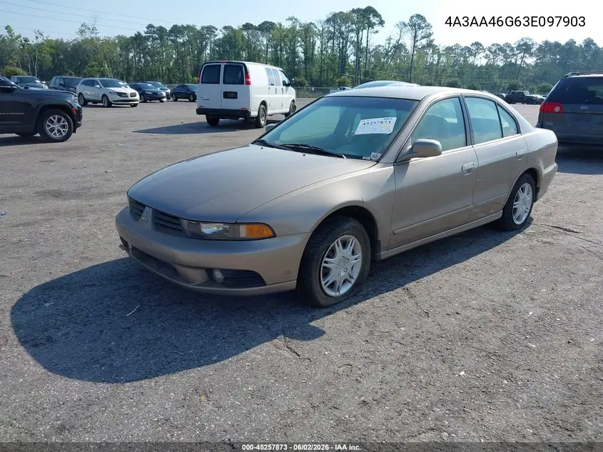 2003 Mitsubishi Galant Es/Ls VIN: 4A3AA46G63E097903 Lot: 45257873