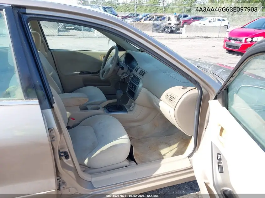 2003 Mitsubishi Galant Es/Ls VIN: 4A3AA46G63E097903 Lot: 45257873
