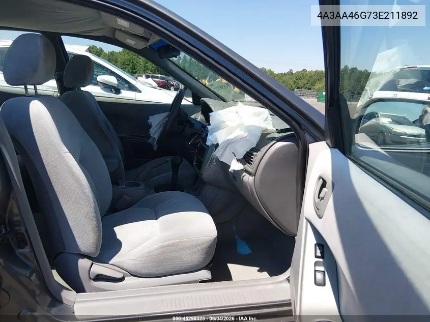 2003 Mitsubishi Galant Es/Ls VIN: 4A3AA46G73E211892 Lot: 45298323