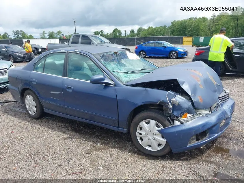 2003 Mitsubishi Galant Es/Ls VIN: 4A3AA46GX3E055041 Lot: 45380434