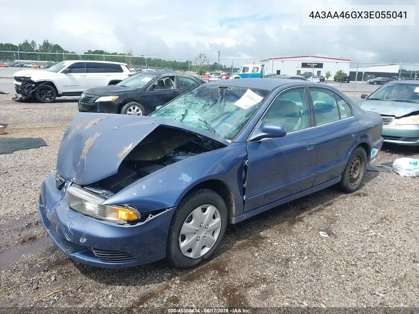 2003 Mitsubishi Galant Es/Ls VIN: 4A3AA46GX3E055041 Lot: 45380434