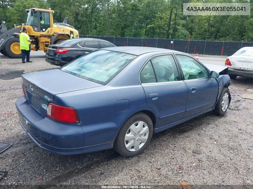 2003 Mitsubishi Galant Es/Ls VIN: 4A3AA46GX3E055041 Lot: 45380434