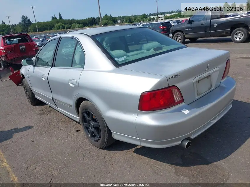 2003 Mitsubishi Galant Es/Ls VIN: 4A3AA46G53E132396 Lot: 45615498
