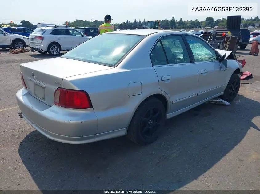 2003 Mitsubishi Galant Es/Ls VIN: 4A3AA46G53E132396 Lot: 45615498