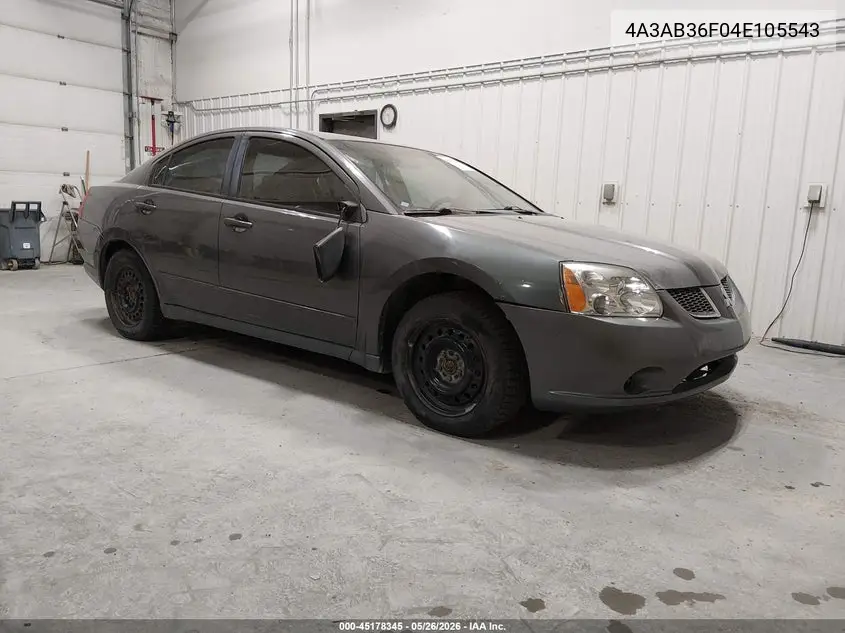 2004 Mitsubishi Galant Es VIN: 4A3AB36F04E105543 Lot: 45178345