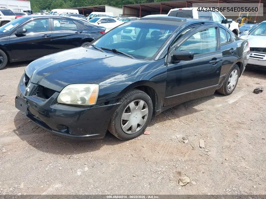 2004 Mitsubishi Galant Es VIN: 4A3AB36F54E055660 Lot: 45444314