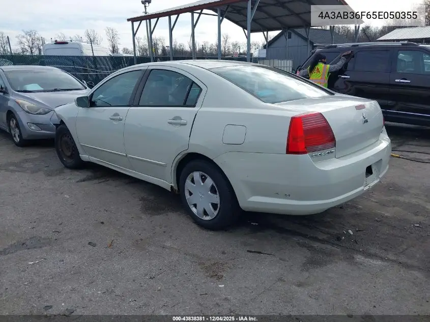 2005 Mitsubishi Galant Es/Se VIN: 4A3AB36F65E050355 Lot: 43838381