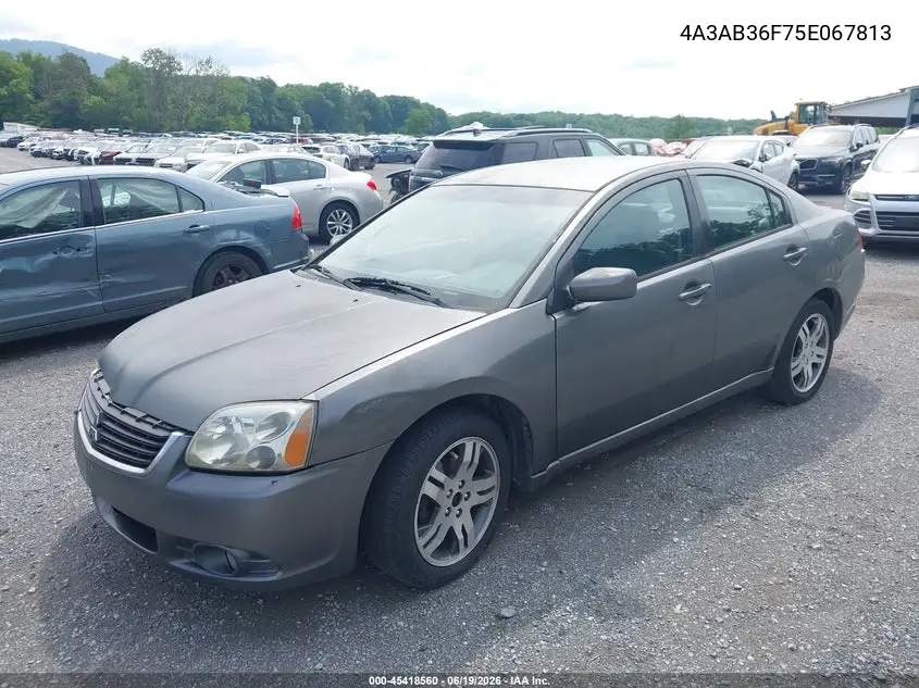 2005 Mitsubishi Galant Es/Se VIN: 4A3AB36F75E067813 Lot: 45418560