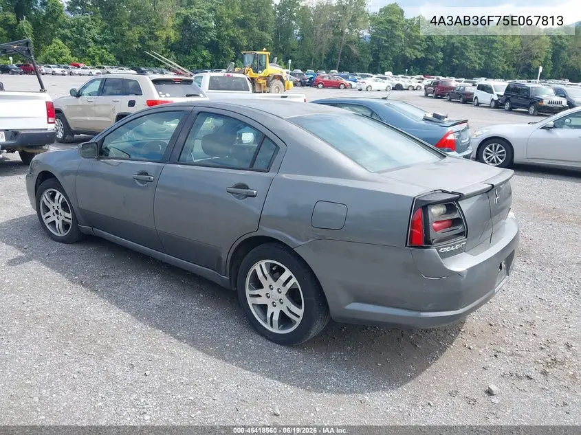 2005 Mitsubishi Galant Es/Se VIN: 4A3AB36F75E067813 Lot: 45418560