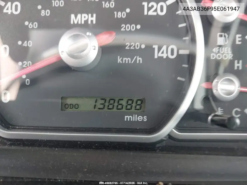2005 Mitsubishi Galant Es/Se VIN: 4A3AB36F95E061947 Lot: 45592765