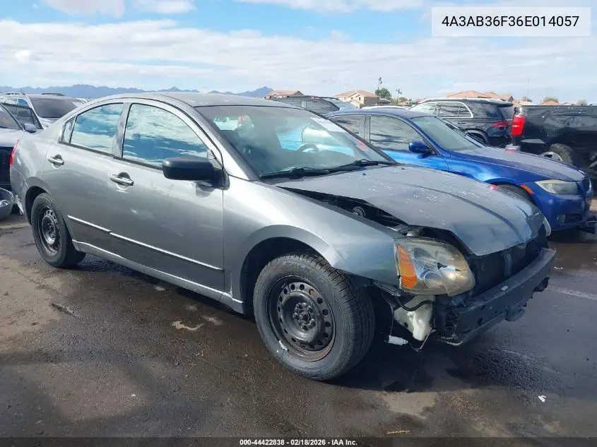 2006 Mitsubishi Galant Es/Se VIN: 4A3AB36F36E014057 Lot: 44422838