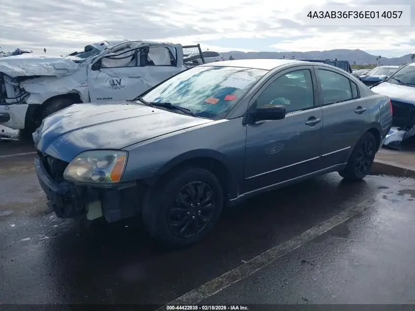 2006 Mitsubishi Galant Es/Se VIN: 4A3AB36F36E014057 Lot: 44422838