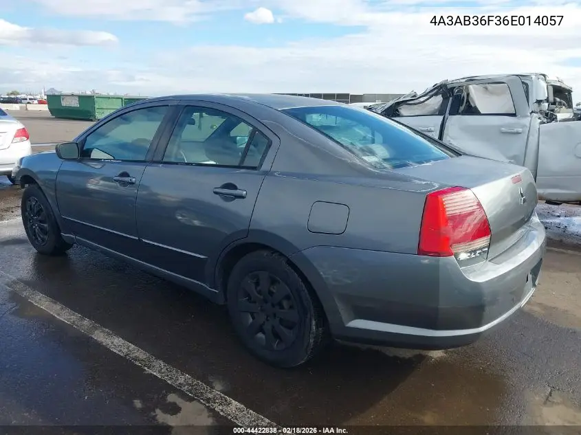 2006 Mitsubishi Galant Es/Se VIN: 4A3AB36F36E014057 Lot: 44422838