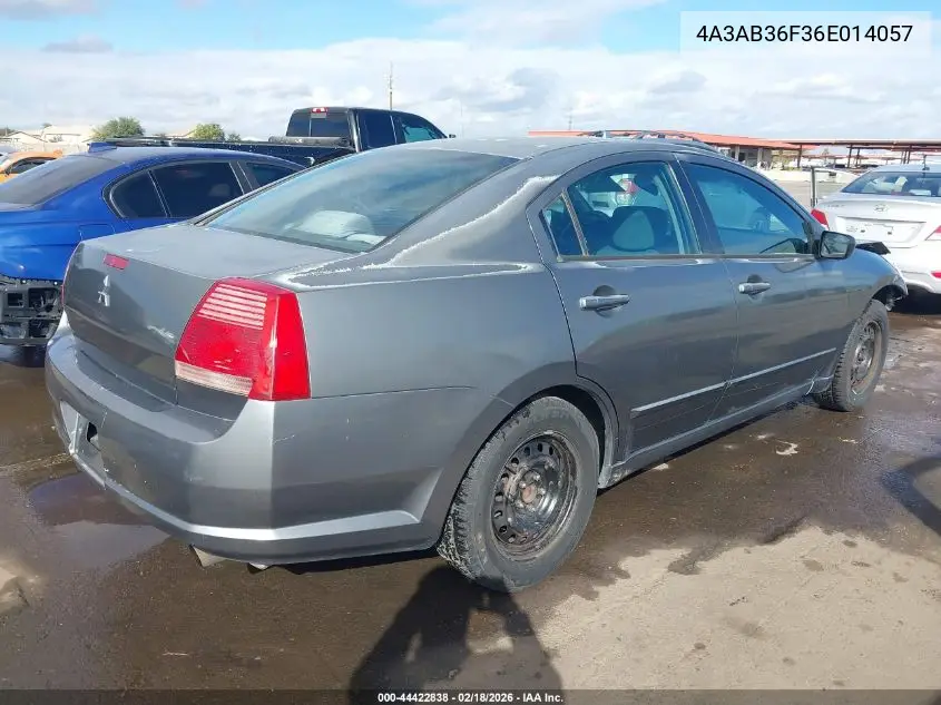 2006 Mitsubishi Galant Es/Se VIN: 4A3AB36F36E014057 Lot: 44422838