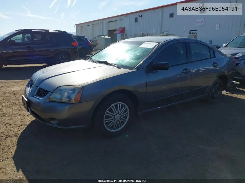 2006 Mitsubishi Galant Es/Se VIN: 4A3AB36F96E054191 Lot: 45005741