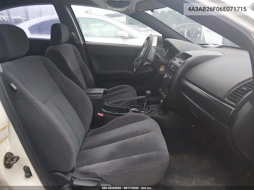 2006 Mitsubishi Galant De VIN: 4A3AB26F06E071715 Lot: 45385045