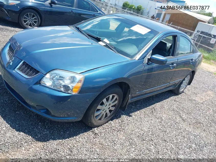 2006 Mitsubishi Galant Es/Se VIN: 4A3AB56F86E037877 Lot: 45583723
