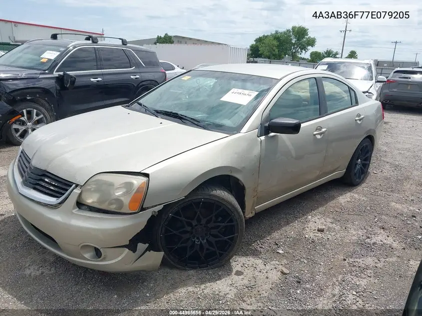 2007 Mitsubishi Galant Es/Se VIN: 4A3AB36F77E079205 Lot: 44985656