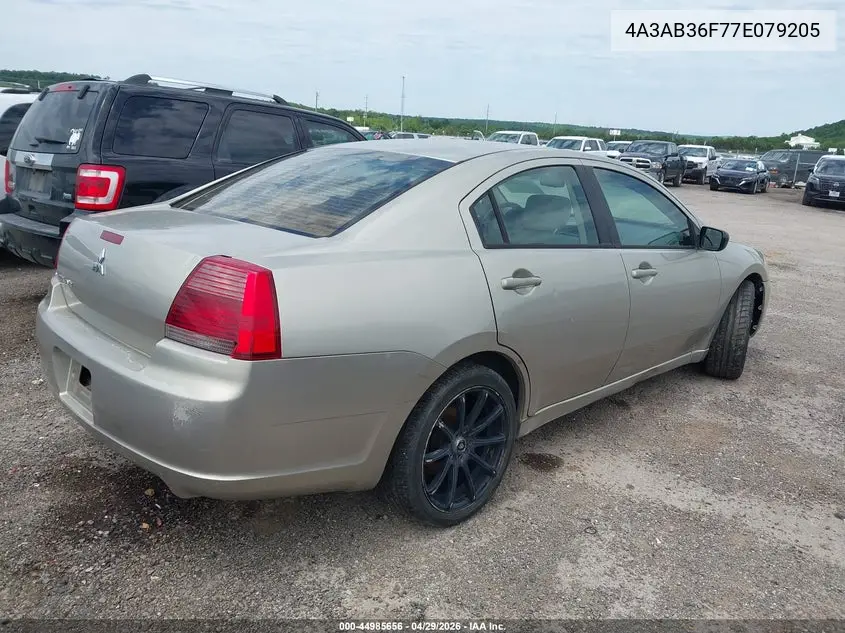 2007 Mitsubishi Galant Es/Se VIN: 4A3AB36F77E079205 Lot: 44985656