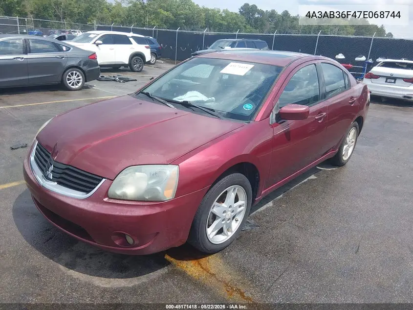 2007 Mitsubishi Galant Es/Se VIN: 4A3AB36F47E068744 Lot: 45171418