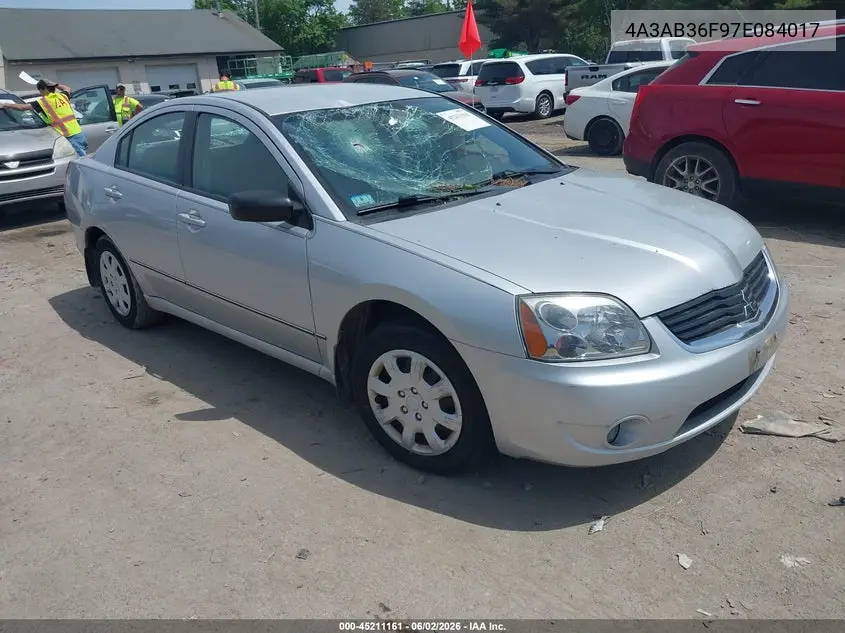 2007 Mitsubishi Galant Es/Se VIN: 4A3AB36F97E084017 Lot: 45211161