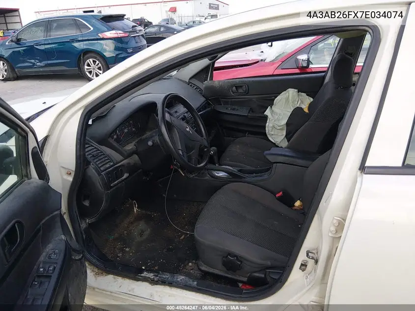 2007 Mitsubishi Galant De VIN: 4A3AB26FX7E034074 Lot: 45264247