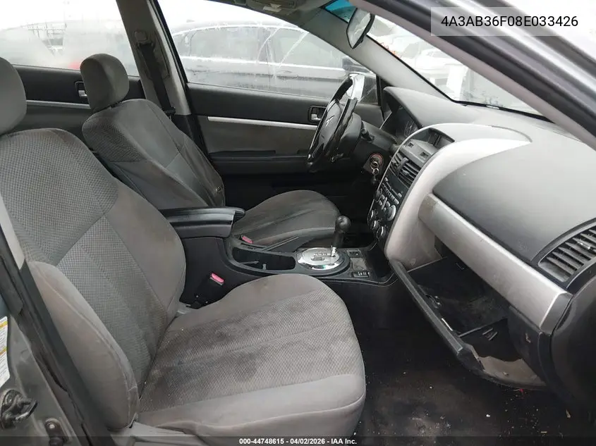 2008 Mitsubishi Galant Es VIN: 4A3AB36F08E033426 Lot: 44748615
