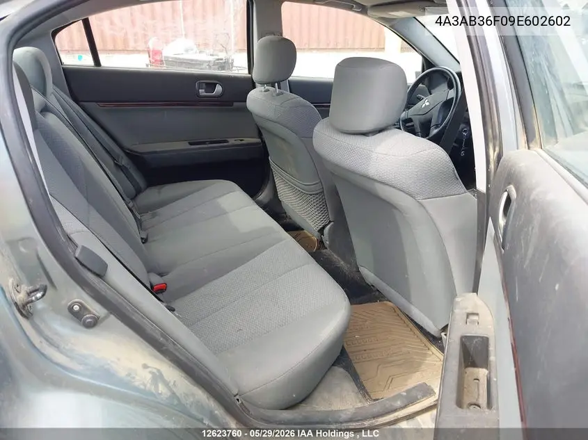 2009 Mitsubishi Galant Es VIN: 4A3AB36F09E602602 Lot: 12623760