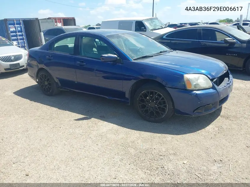 2009 Mitsubishi Galant Es/Sport Edition VIN: 4A3AB36F29E006617 Lot: 44716610