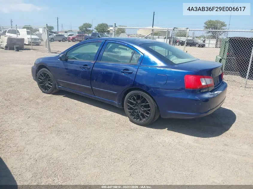 2009 Mitsubishi Galant Es/Sport Edition VIN: 4A3AB36F29E006617 Lot: 44716610