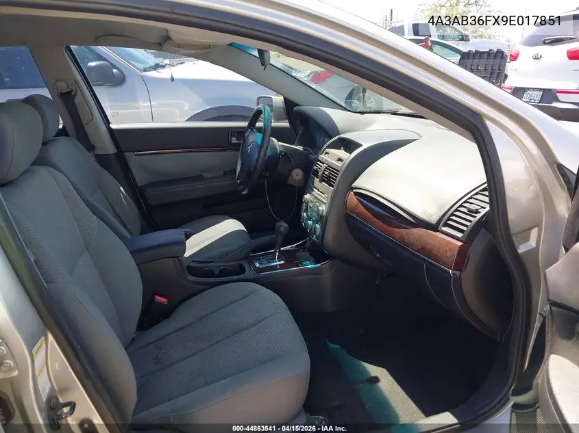 2009 Mitsubishi Galant Es/Sport Edition VIN: 4A3AB36FX9E017851 Lot: 44863541