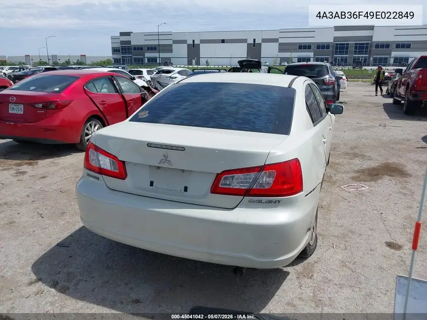 2009 Mitsubishi Galant Es/Sport Edition VIN: 4A3AB36F49E022849 Lot: 45041042