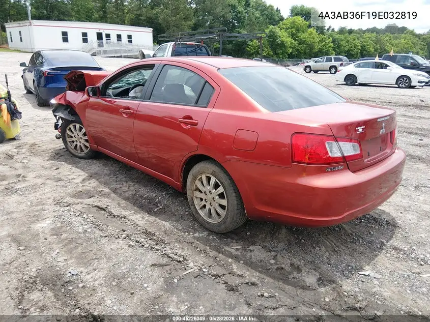 2009 Mitsubishi Galant Es/Sport Edition VIN: 4A3AB36F19E032819 Lot: 45226049