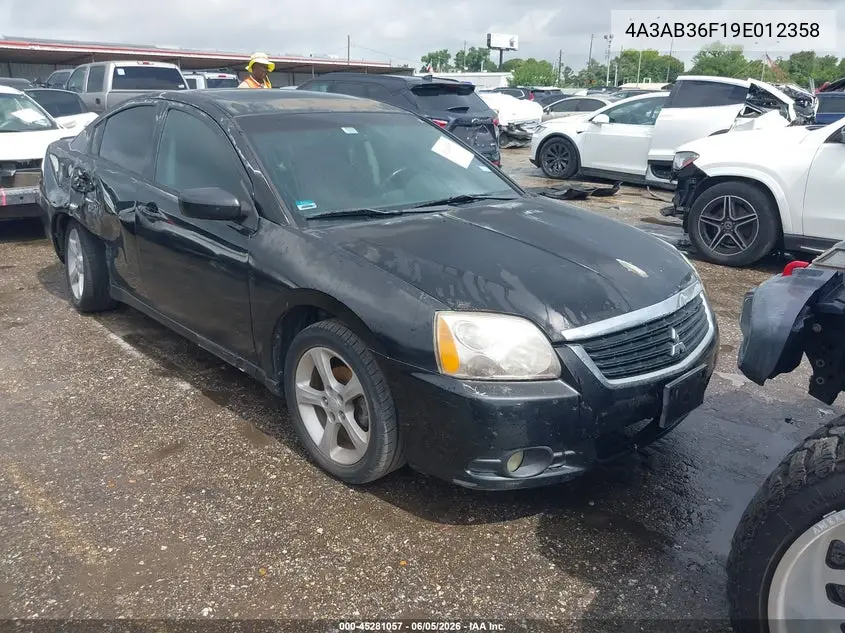 2009 Mitsubishi Galant Es/Sport Edition VIN: 4A3AB36F19E012358 Lot: 45281057