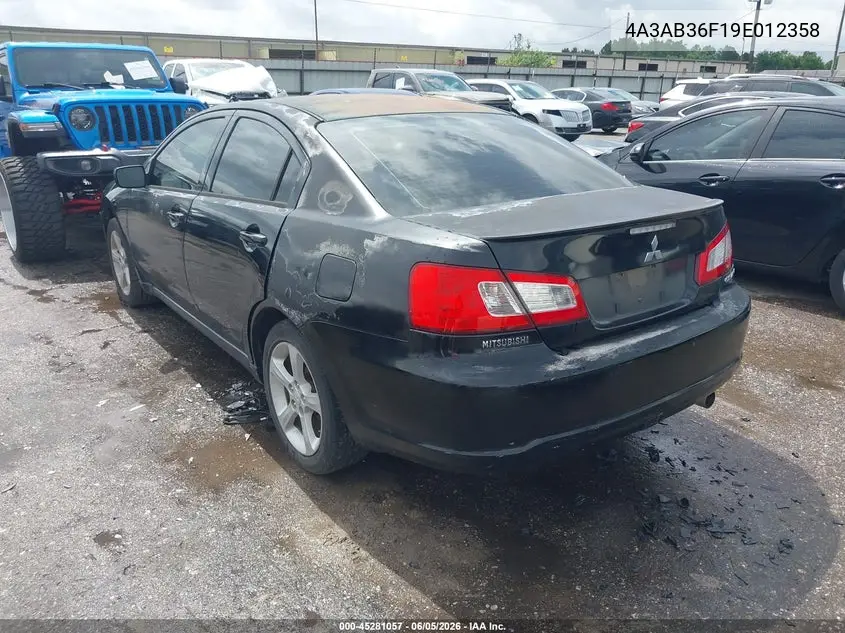2009 Mitsubishi Galant Es/Sport Edition VIN: 4A3AB36F19E012358 Lot: 45281057